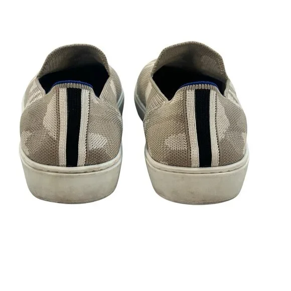 Rothy's The Original Beige Camo Women's 9.5 Knit Fabric Slip-On Sneaker - Picture 4 of 7